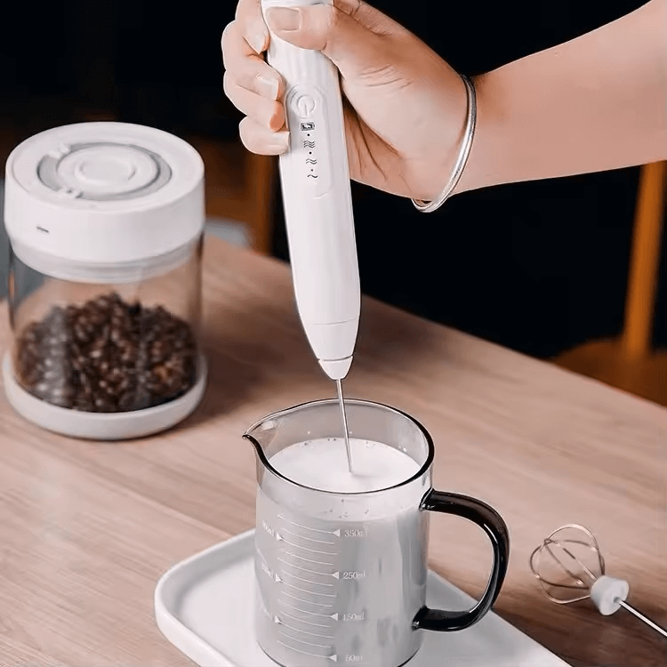 Misturador Batedor Misturador, Misturador Elétrico para Bebidas Leite Café e Clara, 2 EM 1