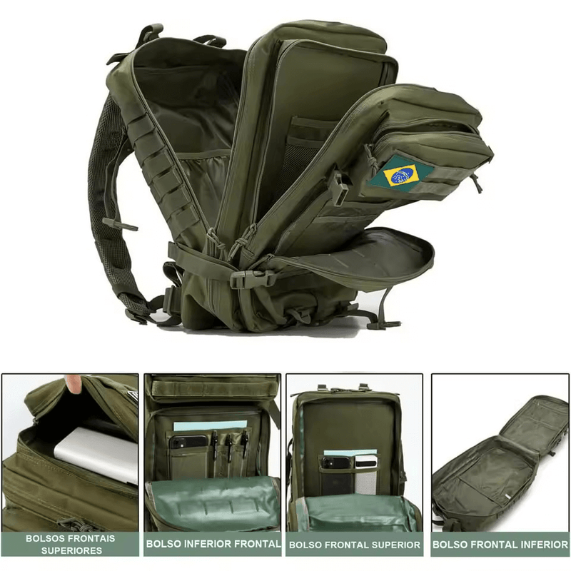 MOCHILAS TÁTICAS  ALÇAS DE OMBRO COM ABSORÇÃO DE CHOQUE